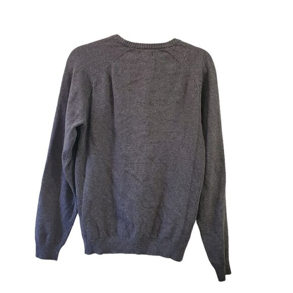 Kappa Sweater Mens Medium Gray Crew Neck Long Sleeve Embroidered Logo Pullover - Picture 7 of 10